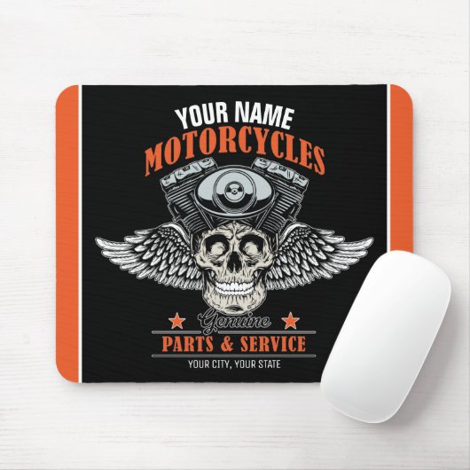 Aangepaste motorfiets van motorfiets met motorfiet muismat (Met muis)