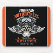 Aangepaste motorfiets van motorfiets met motorfiet muismat (Voorkant)