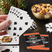 Aangepaste motorfiets van motorfiets met motorfiet pokerkaarten (Insitu)