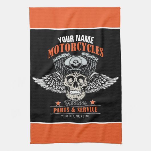 Aangepaste motorfiets van motorfiets met motorfiet theedoek (Verticaal)