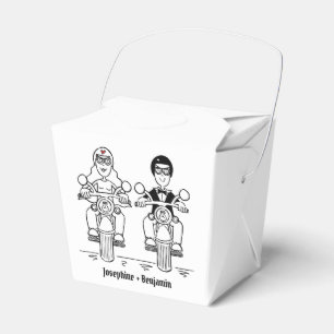 Aangepaste motorfiets voor fietsen met een oormerk bedankdoosjes