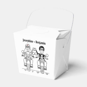 Aangepaste motorfiets voor fietsen met een oormerk bedankdoosjes