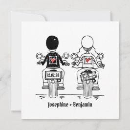 Aangepaste motorfiets voor huwelijkshuwelijksuitno kaart