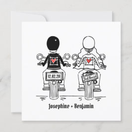 Aangepaste motorfiets voor huwelijkshuwelijksuitno kaart