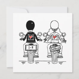 Aangepaste motorfiets voor huwelijkshuwelijksuitno kaart