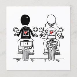 Aangepaste motorfiets voor huwelijkshuwelijksuitno kaart