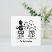 Aangepaste motorfiets voor huwelijkshuwelijksuitno kaart (Staand voorkant)