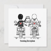 Aangepaste motorfiets voor huwelijkshuwelijksuitno kaart (Voorkant)