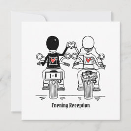 Aangepaste motorfiets voor huwelijkshuwelijksuitno kaart