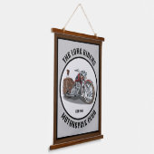 Aangepaste motorfietsclub of -Gezegde Hangend Wandkleed (Gebogen)