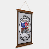 Aangepaste motorfietsclub of -Gezegde Hangend Wandkleed (Gebogen)