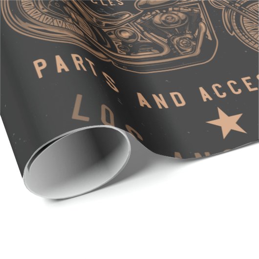 Aangepaste motorfietsen cadeaupapier (Rol Hoek)