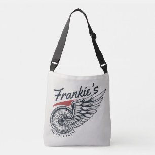 Aangepaste motorfietsen die bietenwinkel met vlieg crossbody tas