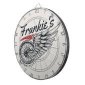 Aangepaste motorfietsen die bietenwinkel met vlieg dartbord (Voorkant Rechts)