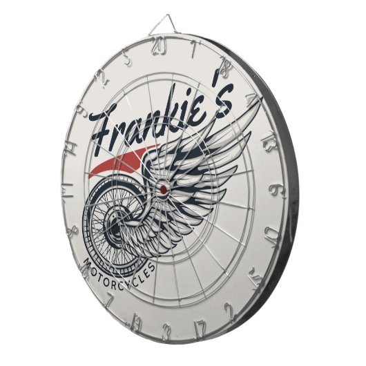 Aangepaste motorfietsen die bietenwinkel met vlieg dartbord (Voorkant Rechts)