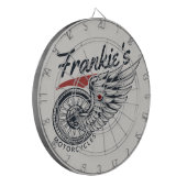 Aangepaste motorfietsen die bietenwinkel met vlieg dartbord (Voorkant Links)