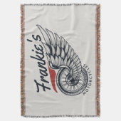 Aangepaste motorfietsen die bietenwinkel met vlieg deken (Voorkant Verticaal)