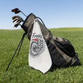 Aangepaste motorfietsen die bietenwinkel met vlieg golfhanddoek (Groen)