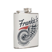 Aangepaste motorfietsen die bietenwinkel met vlieg heupfles (Rechts)