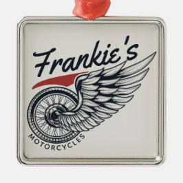 Aangepaste motorfietsen die bietenwinkel met vlieg metalen ornament