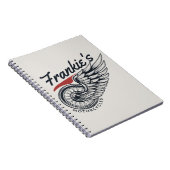 Aangepaste motorfietsen die bietenwinkel met vlieg notitieboek (Rechterzijde)