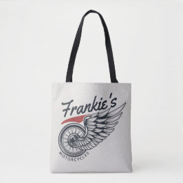 Aangepaste motorfietsen die bietenwinkel met vlieg tote bag