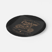 Aangepaste motorfietsen papieren bordje (Gekanteld)