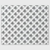 Aangepaste motorfietsen Viking Schedel Cadeaupapier (Vlak)