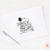 Aangepaste motorfietsen voor weddenschappen ovale sticker (Envelop)