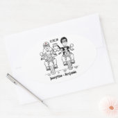 Aangepaste motorfietsen voor weddenschappen ovale sticker (Envelop)
