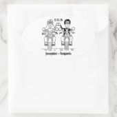 Aangepaste motorfietsen voor weddenschappen ovale sticker (Tas)