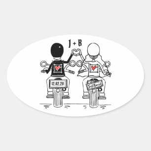 Aangepaste motorfietsen voor weddenschappen ovale sticker