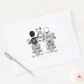 Aangepaste motorfietsen voor weddenschappen ovale sticker (Envelop)