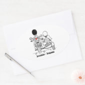 Aangepaste motorfietsen voor weddenschappen ovale sticker (Envelop)