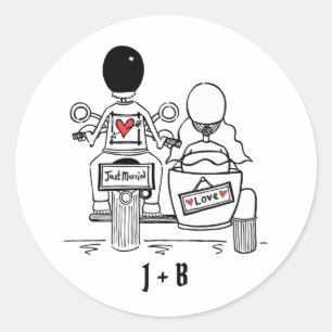 Aangepaste motorfietsen voor weddenschappen ronde sticker