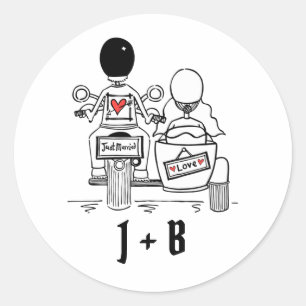 Aangepaste motorfietsen voor weddenschappen ronde sticker