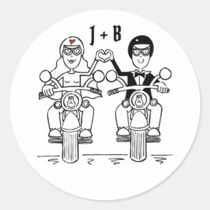 Aangepaste motorfietsen voor weddenschappen ronde sticker