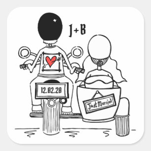 Aangepaste motorfietsen voor weddenschappen vierkante sticker
