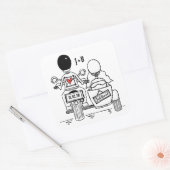 Aangepaste motorfietsen voor weddenschappen vierkante sticker (Envelop)