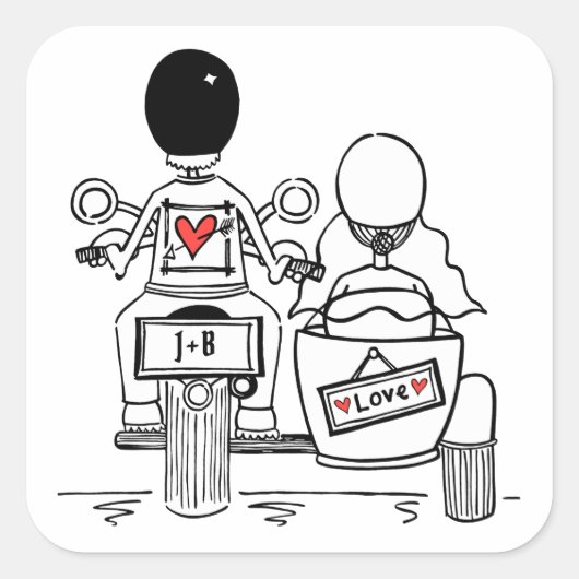 Aangepaste motorfietsen voor weddenschappen vierkante sticker (Voorkant)
