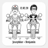 Aangepaste motorfietsen voor weddenschappen vierkante sticker (Voorkant)