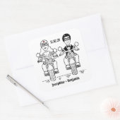 Aangepaste motorfietsen voor weddenschappen vierkante sticker (Envelop)
