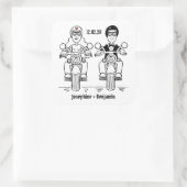 Aangepaste motorfietsen voor weddenschappen vierkante sticker (Tas)