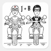 Aangepaste motorfietsen voor weddenschappen vierkante sticker (Voorkant)