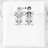 Aangepaste motorfietsen voor weddenschappen vierkante sticker (Tas)
