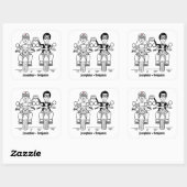 Aangepaste motorfietsen voor weddenschappen vierkante sticker (Vel)