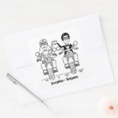 Aangepaste motorfietsen voor weddenschappen vierkante sticker (Envelop)