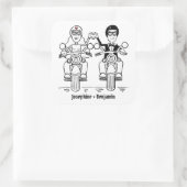 Aangepaste motorfietsen voor weddenschappen vierkante sticker (Tas)