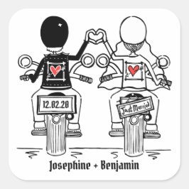 Aangepaste motorfietsen voor weddenschappen vierkante sticker