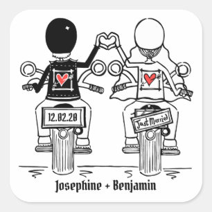Aangepaste motorfietsen voor weddenschappen vierkante sticker